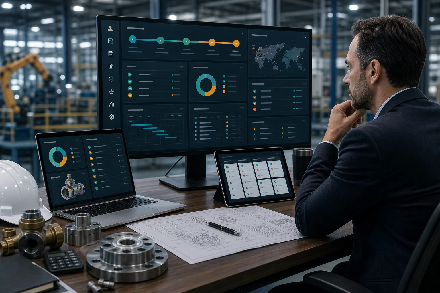 Dashboard CRM industrial con oportunidades técnicas, cotizaciones, aprobaciones, ingeniería, pipeline y conocimiento comercial