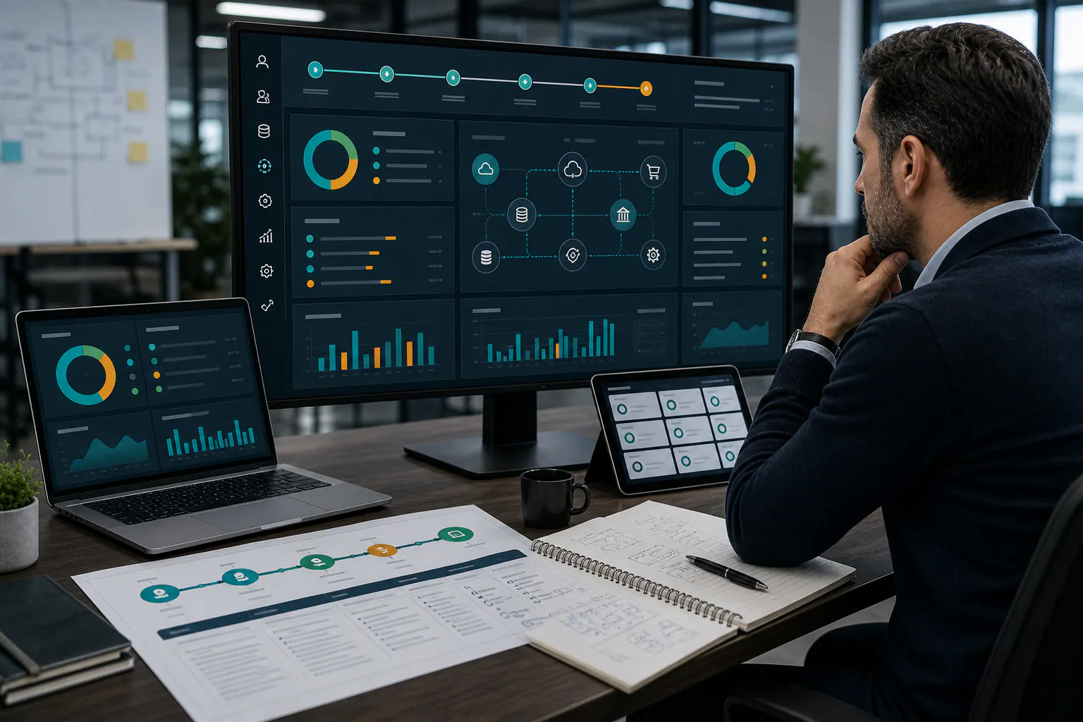 Dashboard de implementación Máquina de Venta Dashboard de implementación de Máquina de Venta con adopción, calidad de datos, integraciones, automatización, pipeline e inteligencia comercial