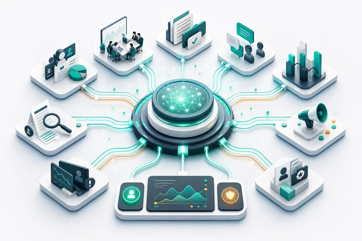 Señales de inteligencia comercial B2B conectando CRM, reuniones, cotizaciones, seguimiento, pérdidas, postventa y mercado