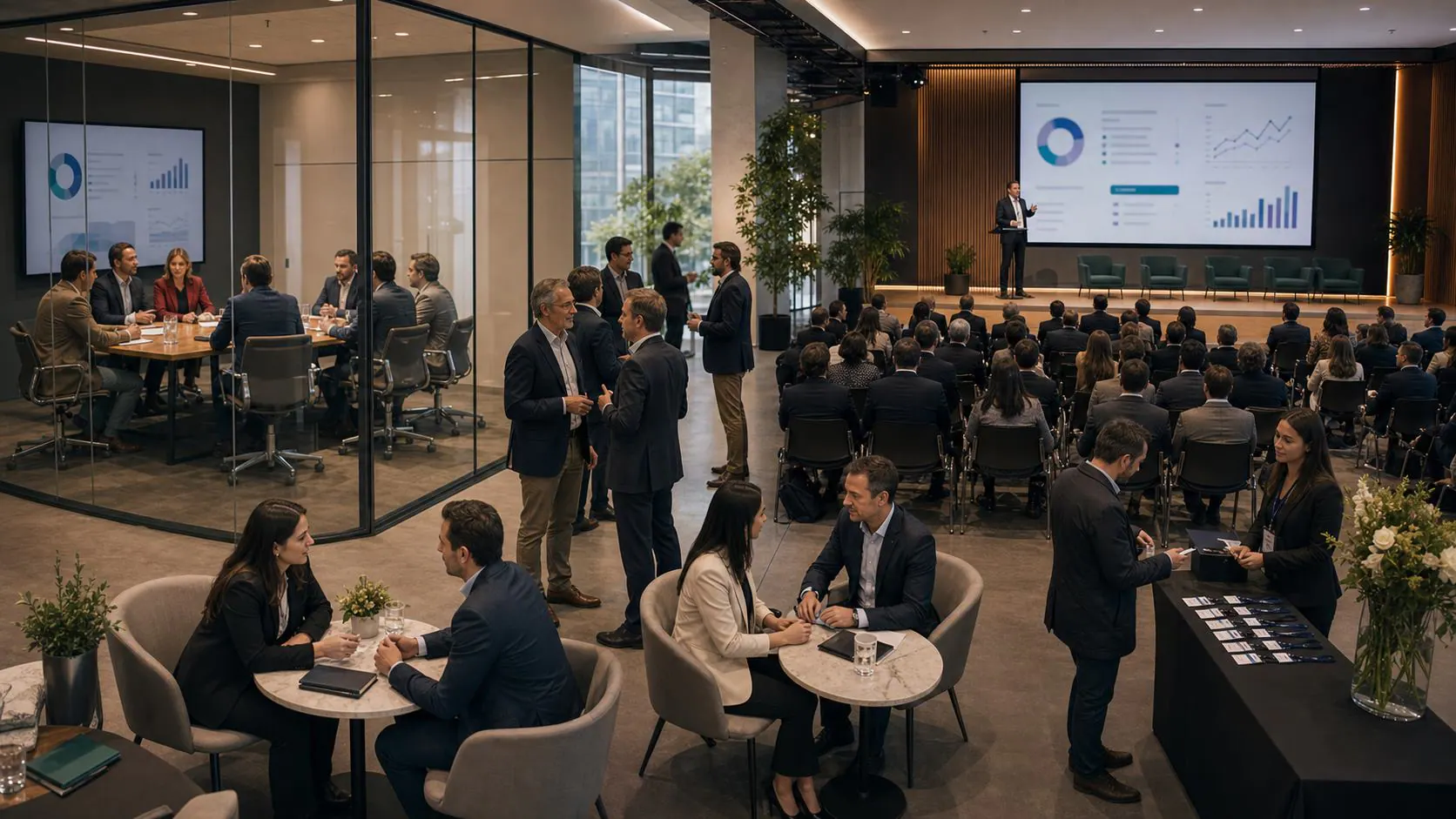 Comité técnico, seminario, asamblea de socios y encuentro de networking empresarial