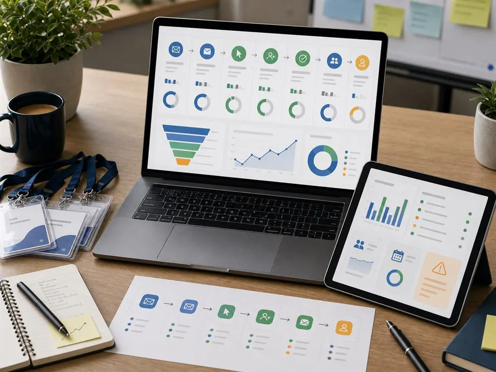 Dashboard de KPIs para eventos con convocatoria registro confirmacion asistencia y post evento