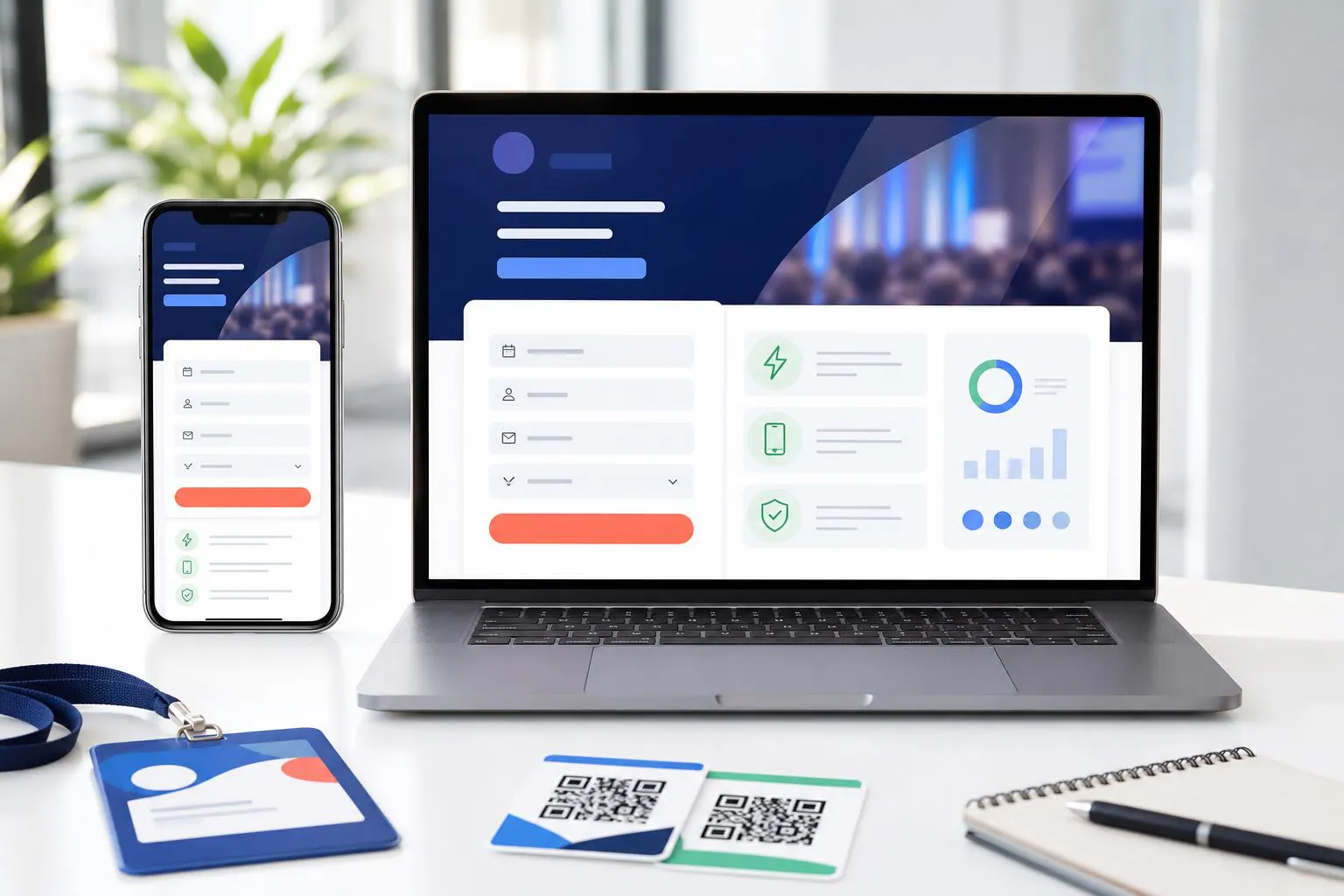 Formulario movil para landing page de eventos Landing page de evento responsive con formulario simple para mejorar inscripciones